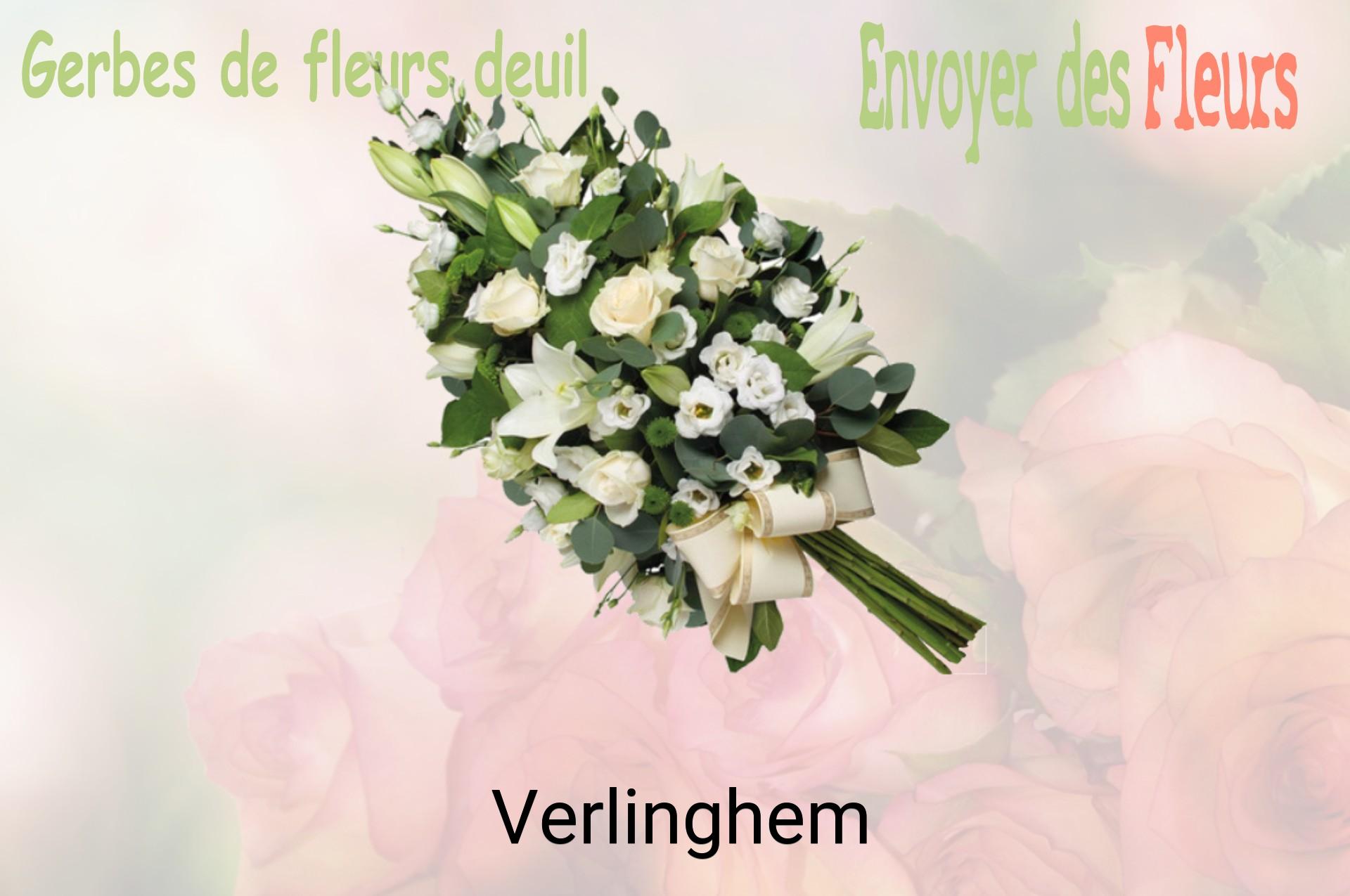 Gerbe de fleurs de deuil livrée à Verlinghem